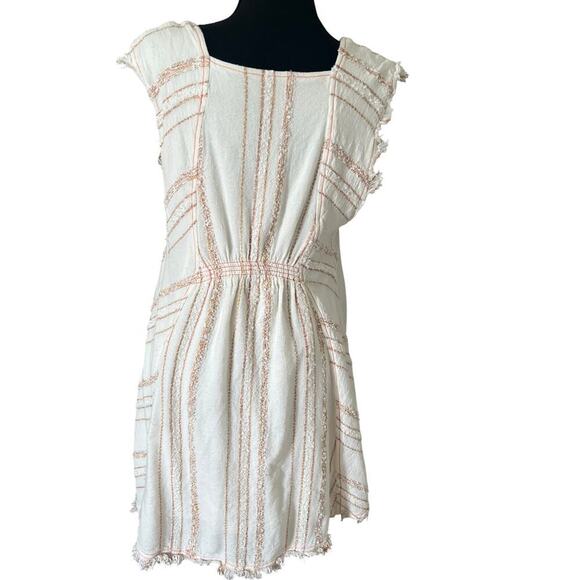 Free People Women’s Boho Cactus Flower Mini Dress Cream Size Medium - Picture 3 of 9